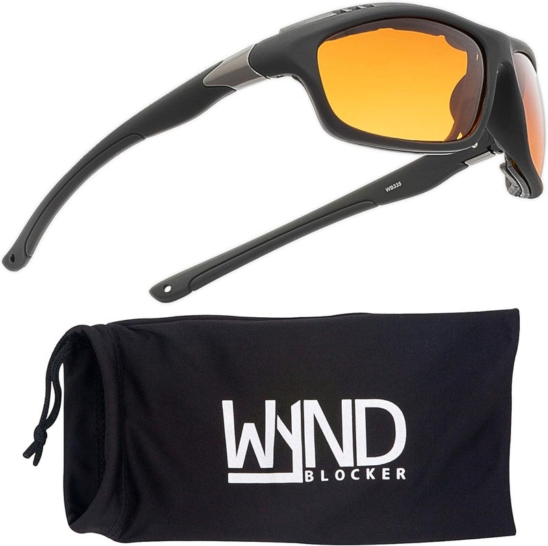 WYND Blocker Polarized Dry Eye Wind Resistant Sunglasses Motorcycle Glasses (Model 335 Polarized) - Image 1